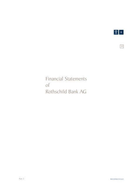 Rothschild Bank AG Zurich - Rothschild | Private Banking & Trust