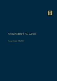 Rothschild Bank AG Zurich Annual Report 2011/2012