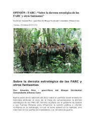 OPINIÓN / FARC: “Sobre la derrota estratégica de las FARC y otros ...