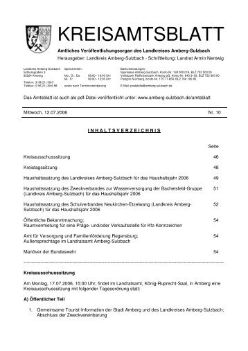 KREISAMTSBLATT - Landkreis Amberg-Sulzbach