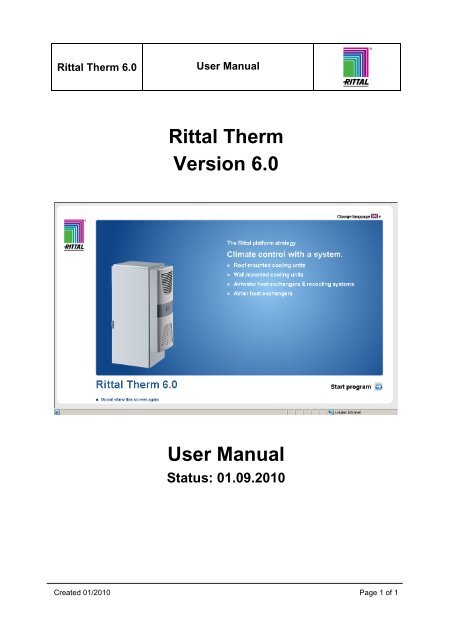 Rittal Therm User Manual