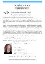 Fachausbildung Craniosacrale Therapie - Amara Schulen für ...