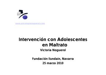 Intervención con Adolescentes en Maltrato - Fundación Ilundain