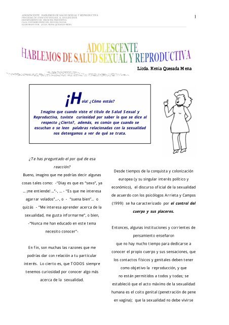 Adolescentes Hablemos De Salud Sexual Y Reproductiva Binasss