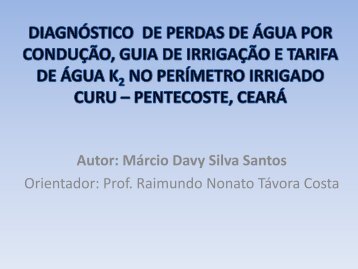 Diangóstico da irrigação em Curu Pentecoste - GPEAS