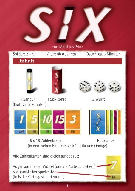 Six regel:layout 1 - AMIGO Spiel + Freizeit Gmbh