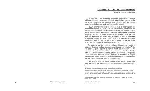 LA JUSTICIA EN LA ERA DE LA COMUNICACIÓN Autor: Dr. Héctor ...