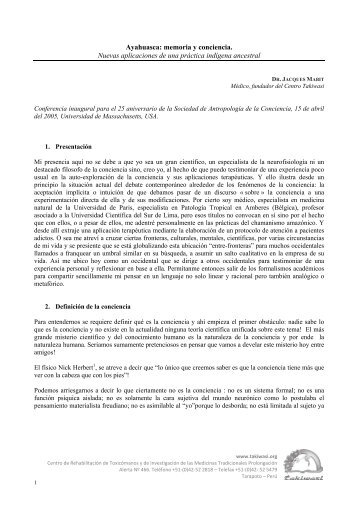 Descargar publicación en formato [PDF] - Takiwasi