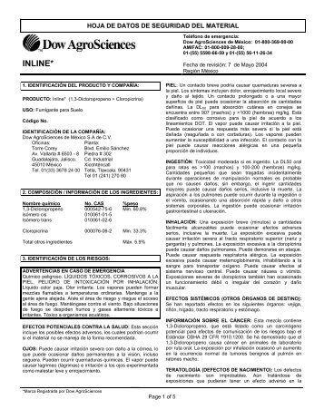 Inline MSDS Español