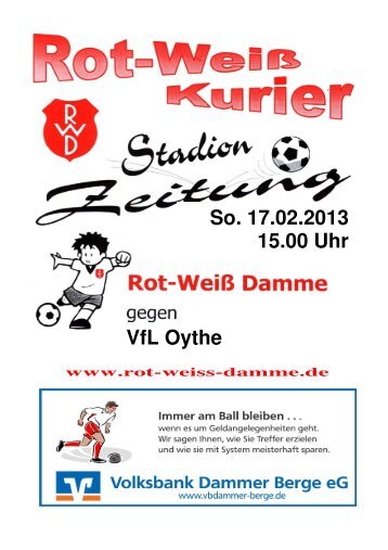 2013.02.17 RW-Kurier Ausgabe 09 - Rot Weiss Damme