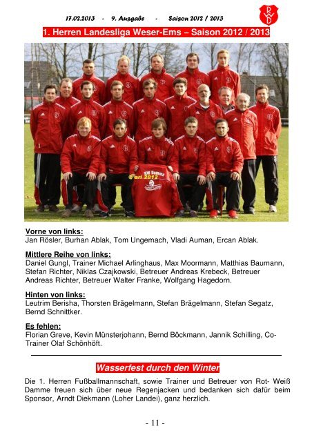 2013.02.17 RW-Kurier Ausgabe 09 - Rot Weiss Damme