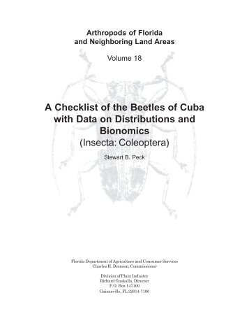 A Checklist of the Beetles of Cuba with Data on Distributions and ...