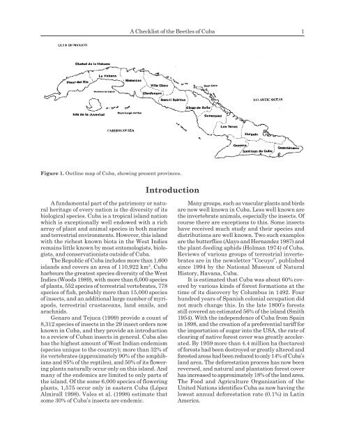 A Checklist of the Beetles of Cuba with Data on Distributions and ...