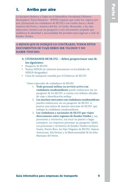 Guía informativa para empresas de transporte - CBP.gov