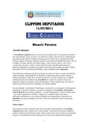 CLIPPING DEPUTADOS - Alesc