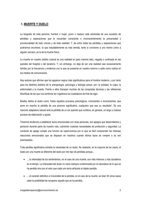 1. MUERTE Y DUELO La biog 1. MUERTE Y DUELO La biog