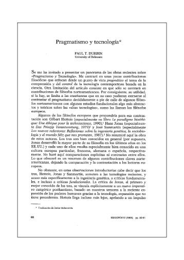 Pragmatismo y tecnología