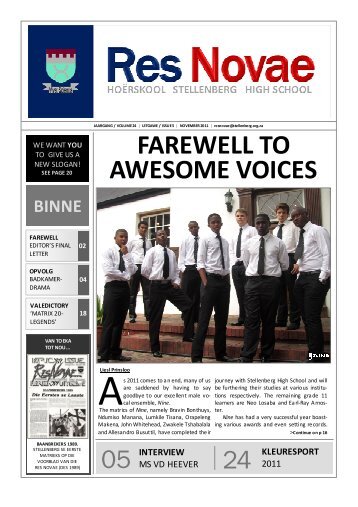 Res Novae 2011-5.pdf - Stellenberg High School