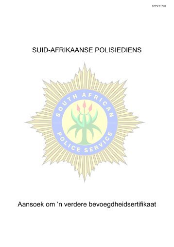SUID-AFRIKAANSE POLISIEDIENS Aansoek om 'n verdere ... - SAPS
