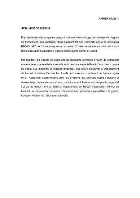 projecte d'enderroc de determinats edificis del paisatge natural de ...