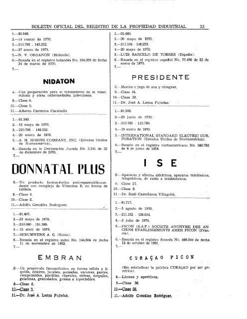 de la Pro~iedad Industrial - Oficina Cubana de la Propiedad Industrial