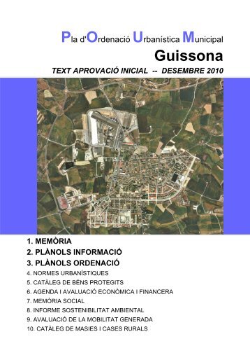 DOCUMENTS - 0.1. Memoria inicial - Guissona