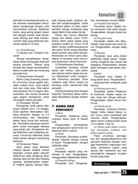 Buletin Gema Desa edisi Juli 2011 - Bapemas Prov Jatim - Jawa Timur