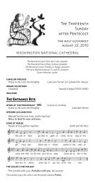 Service leaflet - Washington National Cathedral