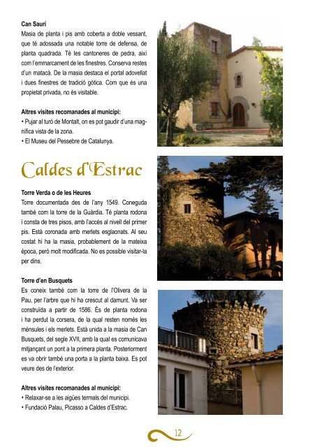 Torres de guaita i castells Torres de vigía y castillos