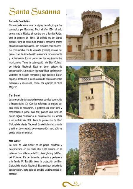 Torres de guaita i castells Torres de vigía y castillos