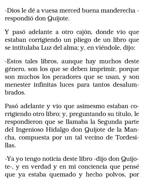 El ingenioso hidalgo don Quijote de la Mancha, II - Bibliolucus