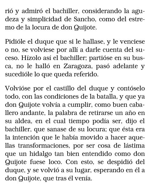 El ingenioso hidalgo don Quijote de la Mancha, II - Bibliolucus