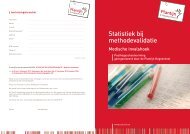 Statistiek bij methodevalidatie - Plantijn Hogeschool