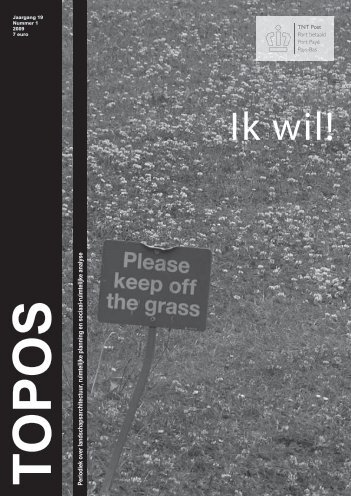 Periodiek over landschapsarchitectuur, ruimtelijke planning ... - Topos