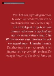 Oorzaken in het psychodiagnostisch proces. - Radboud Universiteit