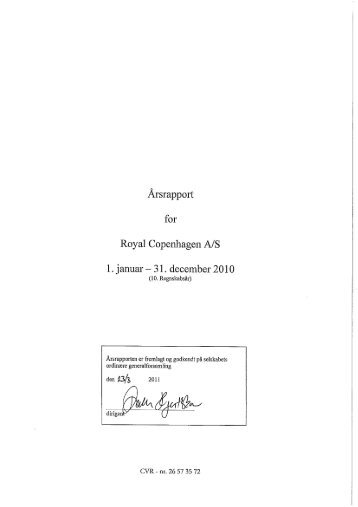 Årsrapport - Royal Copenhagen