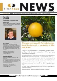 Newsletter October 2010 - Citrogold