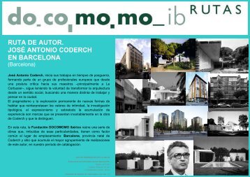 RUTA DE AUTOR. JOSÉ ANTONIO CODERCH EN BARCELONA