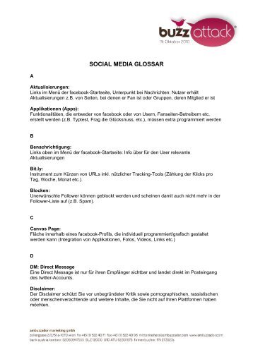 SOCIAL MEDIA GLOSSAR - Ambuzzador