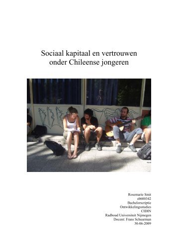 Sociaal kapitaal en vertrouwen - Radboud Universiteit