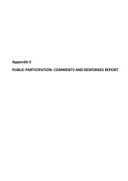 COMMENTS AND RESPONSES REPORT - Environmental ...