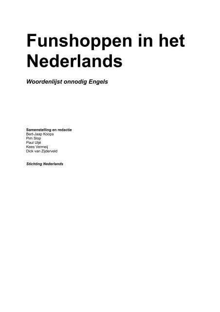 Woordenlijst - Stichting Nederlands