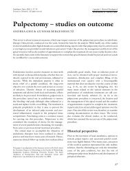 Pulpectomy – studies on outcome - Wiley Online Library