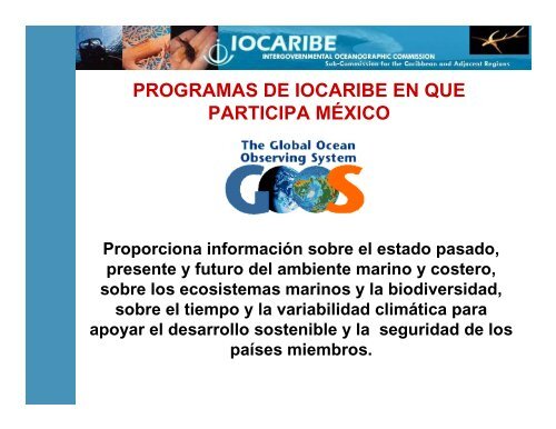 Subcomité de México para la Comisión Oceanográfica ... - Semarnat