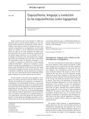 o las esquizofrenias como logopatías - Actas Españolas de Psiquiatría