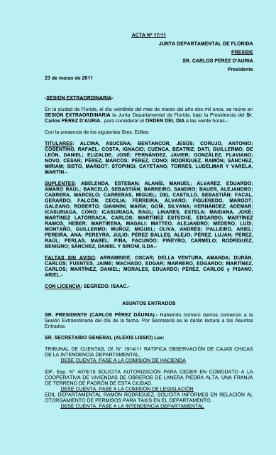 ACTA 17/11 - Junta Departamental de Florida