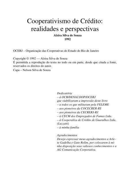 Cooperativismo de Crédito: realidades e perspectivas - Cecremef