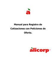 Cotizaciones con Peticiones de Oferta - Alicorp