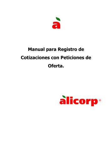 Cotizaciones con Peticiones de Oferta - Alicorp