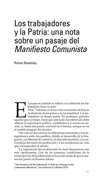 En Defensa del Marxismo - Partido Obrero